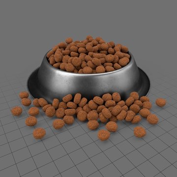 Dog bowl with food 1