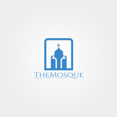 Mosque icon template, islamic center logo,religion,creative vector design