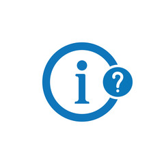 Info icon with question mark. Info icon and help, how to, info, query symbol