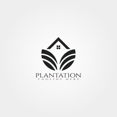 Plantation icon template,creative vector logo design,farm,agriculture symbol,illustration element
