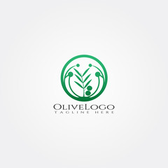olive oil icon template ,leaves logo,creative vector logo design,illustration element