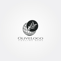 olive oil icon template ,leaves logo,creative vector logo design,illustration element