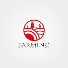 Farm icon template,creative vector logo design,Plantation,agriculture symbol,illustration element
