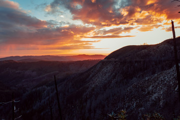 beautiful mountain sunset