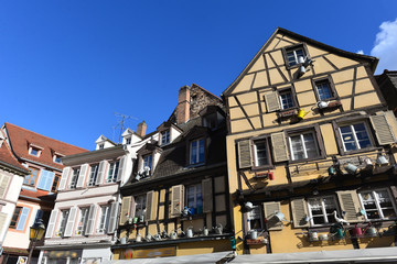 Obraz premium Fachwerkarchitektur in Colmar (Frankreich)