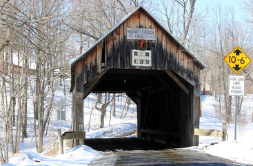 Moxley Covered Bridge built in 1883 in Tunbridge, Vermont, USA