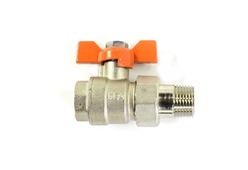 Water valve isolated on white