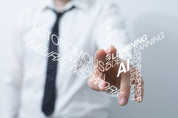 Artificial intelligence Machine Learning Business Internet Technology Concept .