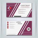 Modern business visiting card vector template