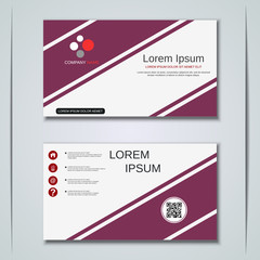 Modern business visiting card vector template