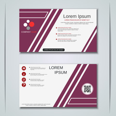Modern business visiting card vector template