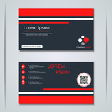 Modern business visiting card vector template