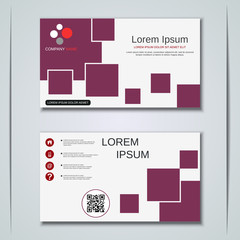Modern business visiting card vector template