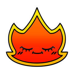 gradient shaded cartoon fire
