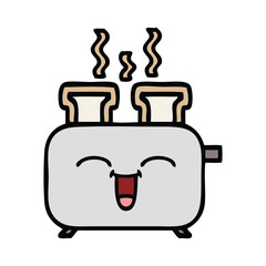 cute cartoon of a toaster