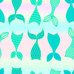 Vector mermaid scale seamless pattern