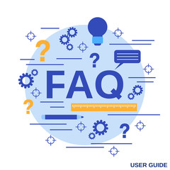 FAQ, user guide, tutorial flat design style vector concept illustration