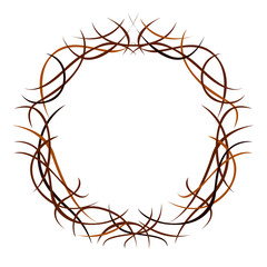 Isoalted crown of thorns image. Vector illustration design