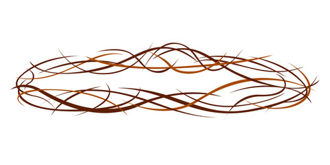 Isoalted crown of thorns image. Vector illustration design