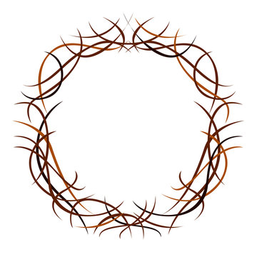 Isoalted crown of thorns image. Vector illustration design