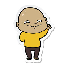 sticker of a cartoon creepy guy