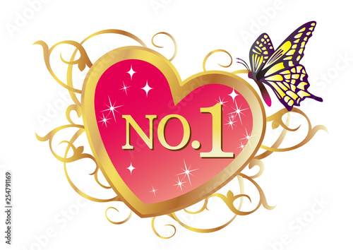 ナンバーワンのハートイラスト Wall Mural Wallpaper Murals ヨーグル