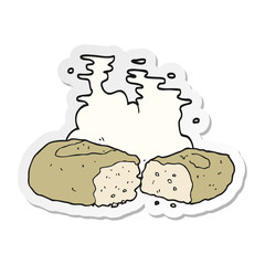 sticker of a cartoon bread