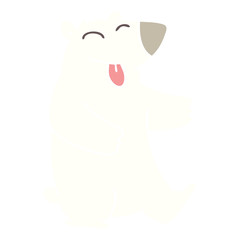 Obraz premium quirky hand drawn cartoon polar bear