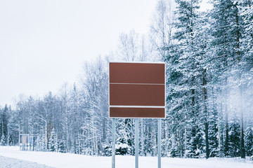 Empty Sign in Napapiiri Arctic Circle in Lapland