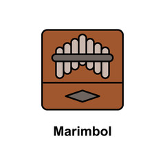 Marimbol icon. Element of Cinco de Mayo color icon. Premium quality graphic design icon. Signs and symbols collection icon for websites, web design, mobile app