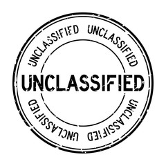 Grunge black unclassified word round rubber seal stamp on white background