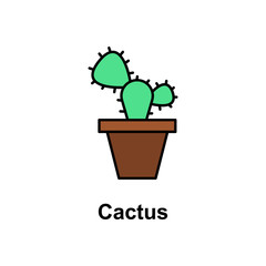 Cactus, flower icon. Element of Cinco de Mayo color icon. Premium quality graphic design icon. Signs and symbols collection icon for websites, web design, mobile app