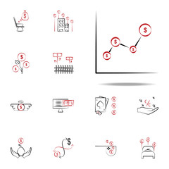 Capital gains icon. Finance icons universal set for web and mobile
