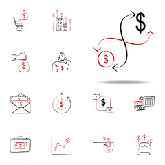 Money flow icon. Finance icons universal set for web and mobile