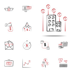 Rental income icon. Finance icons universal set for web and mobile