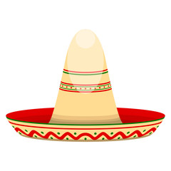 Traditional mexican hat image. Vector illustration design