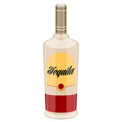 Isolated tequila bottle image. Vector illustration design