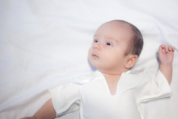 Newborn baby boy resting