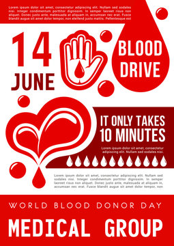 Blood donation poster, World Donor Day card