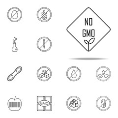 no gmo icon. GMO icons universal set for web and mobile