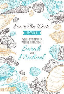 Save the Date wedding invitation sketch