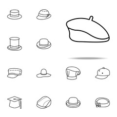 beret icon. hats icons universal set for web and mobile