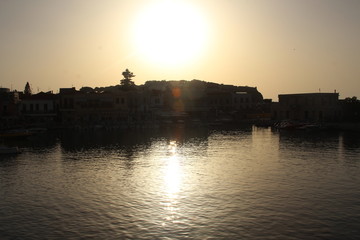Fototapeta premium sunset on the river