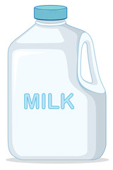 Milk Carton on white background