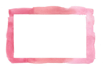 Pink Ombre Watercolor Frame Border