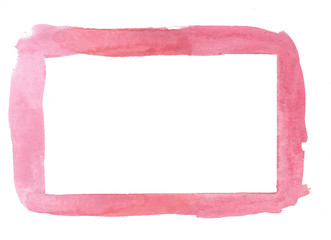 Pink Ombre Watercolor Frame Border