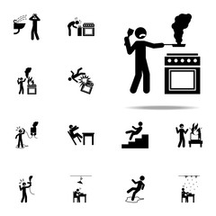 danger, cooking icon. home hazard and safety precaution icons universal set for web and mobile