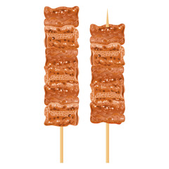 焼き鳥 皮 タレ味