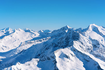 Landscape of Hintertux Glacier ski resort in Zillertal