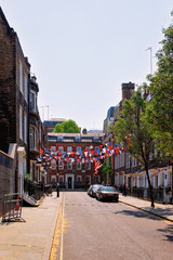 Obraz premium Street with flags in London city